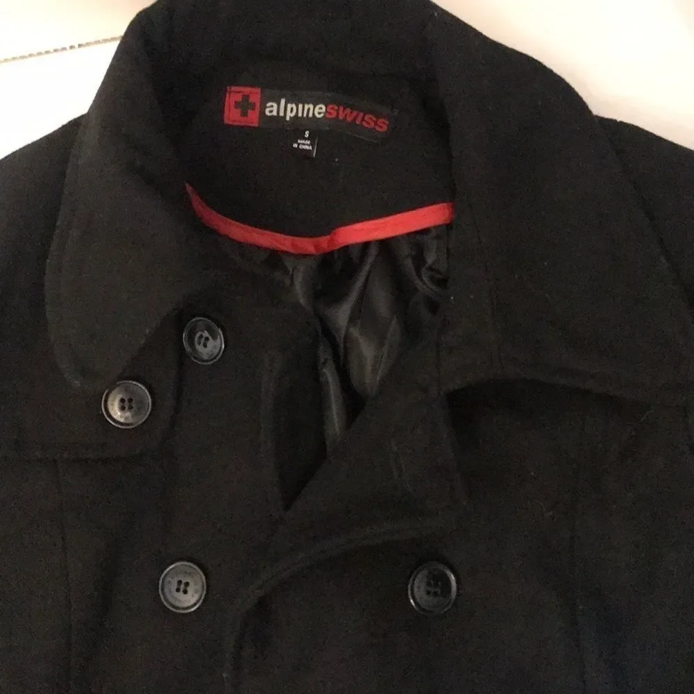 Double breasted button up pea coat - Picture 4 of 7